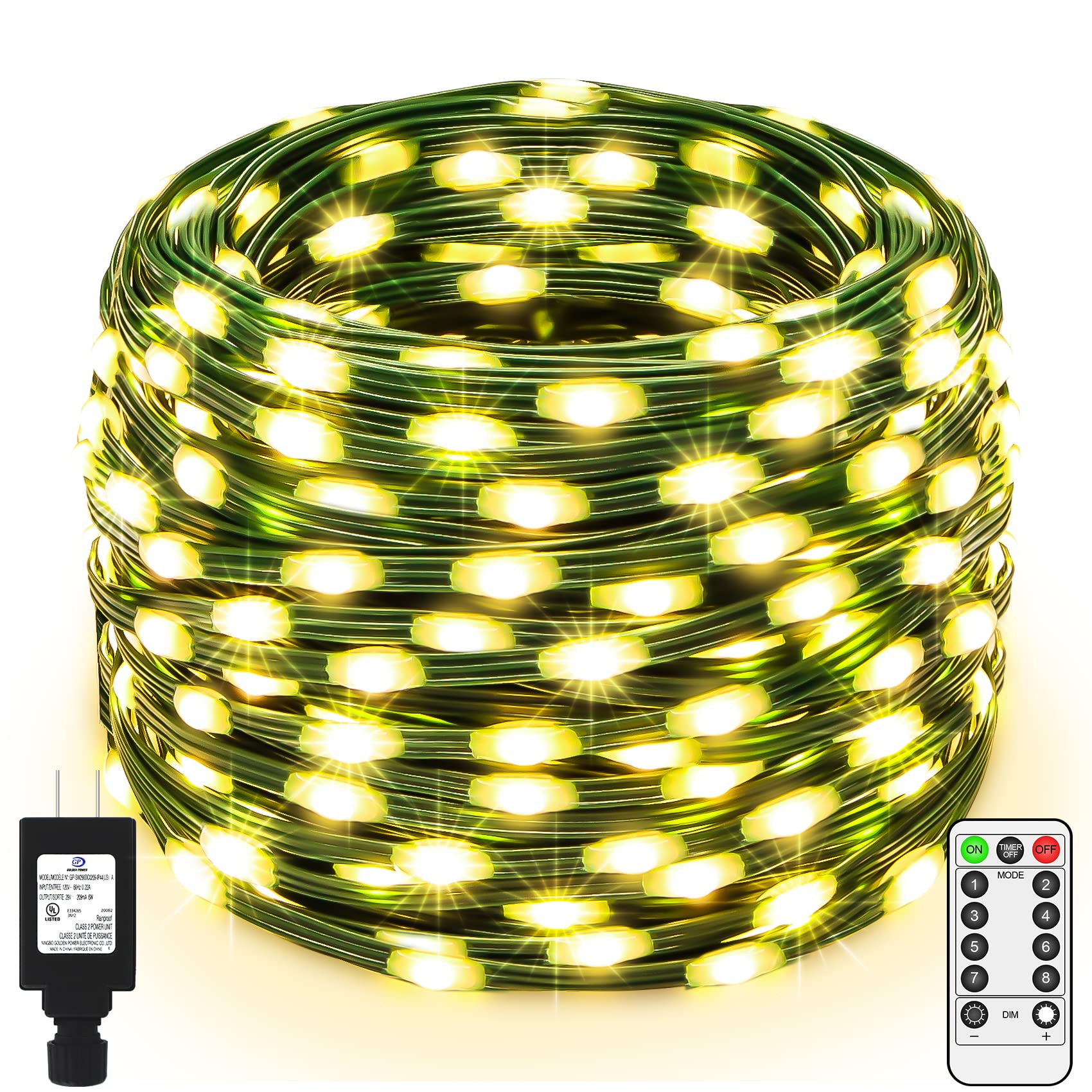 ROADAYLY Outdoor Christmas String Lights 196feet