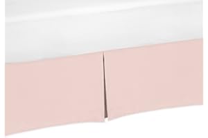 Blush Pink Baby Girl Pleated Crib Bed Skirt Dust Ruffle for Bedding Collections by Sweet Jojo Designs