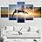 SIGNWIN Framed Canvas Wall Art Two Jumping Dolphins at Sunset Coastal Ocean Photography Modern Art Contemporary Panoramic Relax/Calm for Living Room, Bedroom, Office - 60"x32"