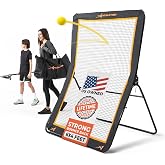 ACELETIQS Lacrosse Rebounder for Backyard 4x6 Feet Baseball Rebounder Volleyball Rebounder - Lacrosse Ball Pitchback, Throwback, Bounce Back Training Wall [Carry Bag Included]