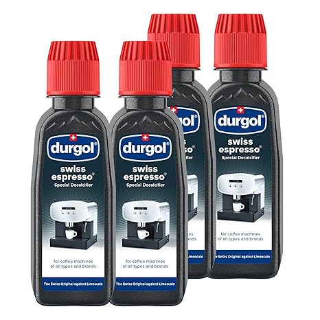 Durgol Swiss Espresso - Spezial-Entkalker - Kaffemaschinen, 4x125ml (4 Pack)
