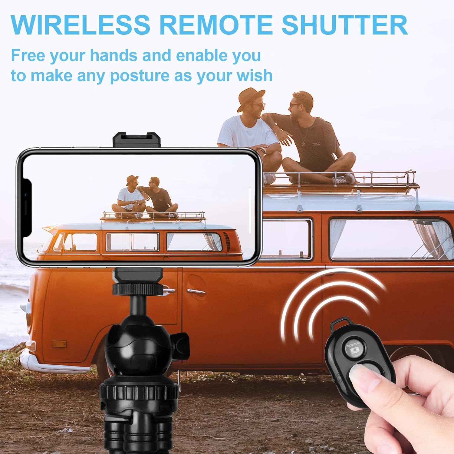 Tripod for iPhone/Android Phone, Goofoto Flexible Phone Tripod with Wireless Remote, Bendable Smartphone Tripod Mini Vlogging Tripod Stand Holder for Camera Mobile Cell Phone(Upgraded) : Camera & Photo