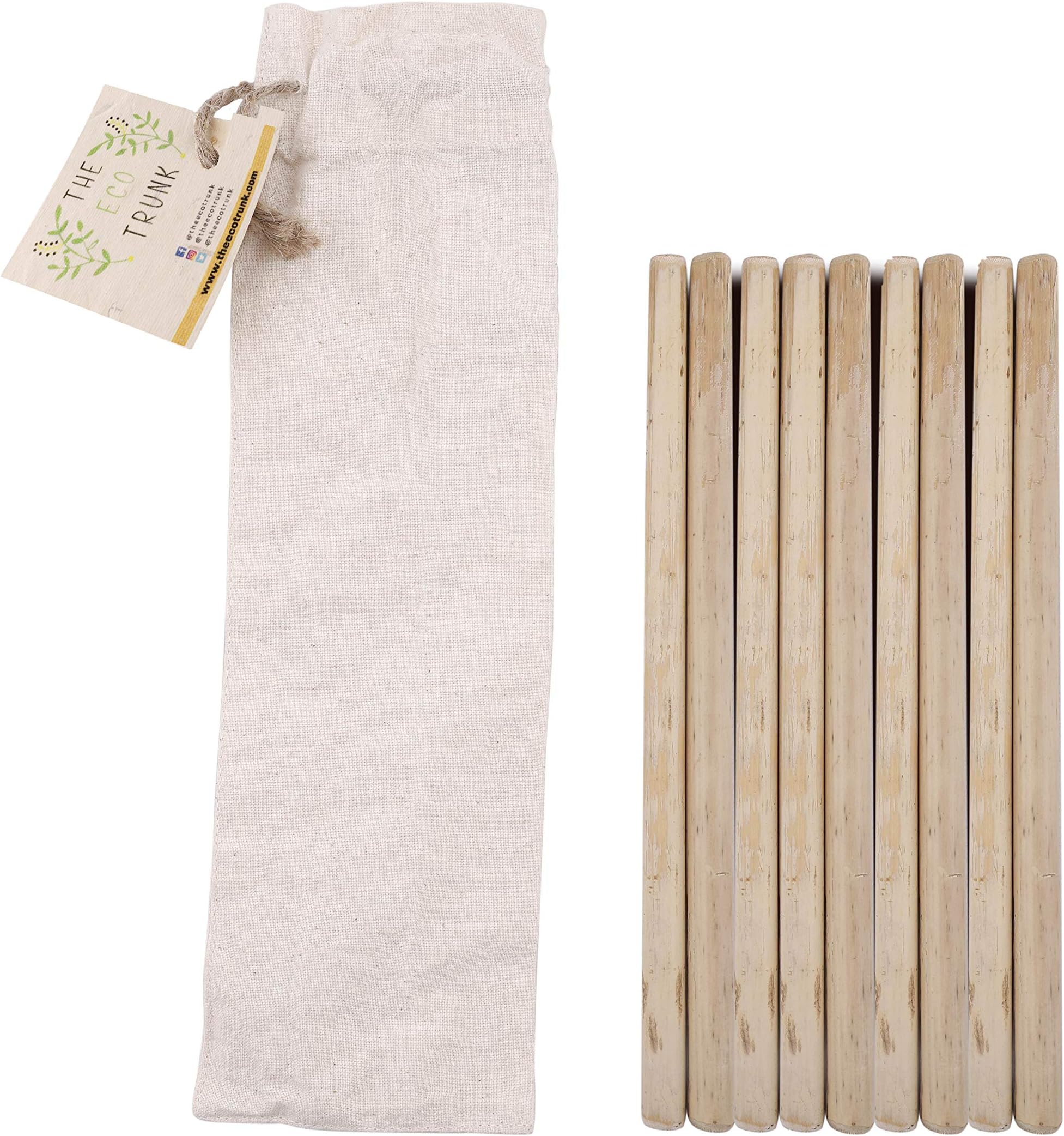 The Eco Trunk - Reusable, Eco-Friendly Bamboo Straws - Set of 9