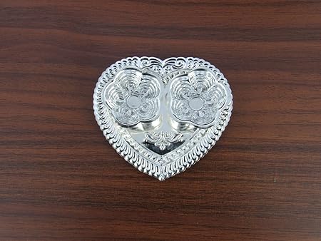 GoldGiftIdeas Pan Shape Diamond Kankavati Set, Pooja Thali Decorative, Pooja Items for Home, Housewarming Return Gift, Pooja Articles for Gift with Potli Bags