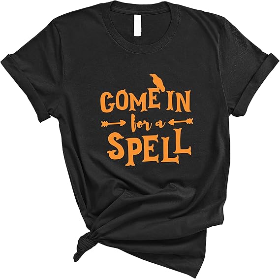 Amazon Come In For A Spell Unisex Halloween T Shirt Black Medium Clothing