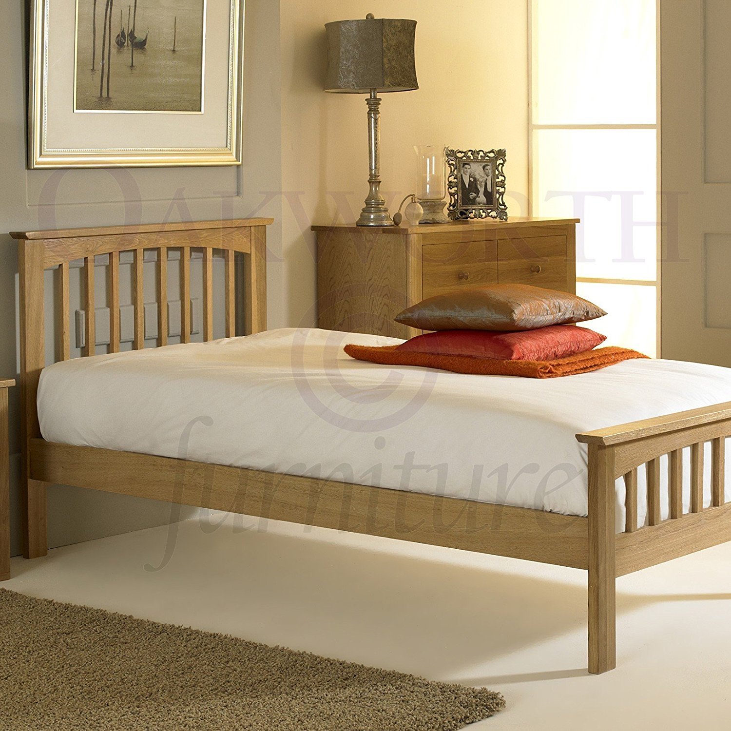 Heywood Solid Oak Bed Frame Single Amazon Kitchen & Home