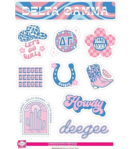 Officially Licensed Delta Gamma Window Decal – 6x3 Inch Matte Pink Bumper Sticker For Cars & Windows