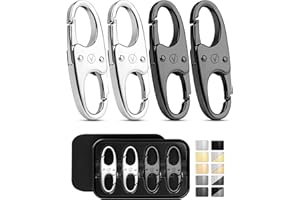 Vantamo Premium 4 Zipper Clips for Backpack, Luggage & Purse, Pull Replacement Zipper Locks, Anti-Theft Purse Clip for Travel