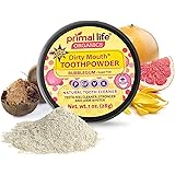 Primal Life Organics - Dirty Mouth Toothpowder, Tooth Cleaning Powder, Flavored Essential Oils with Natural Kaolin & Bentonit