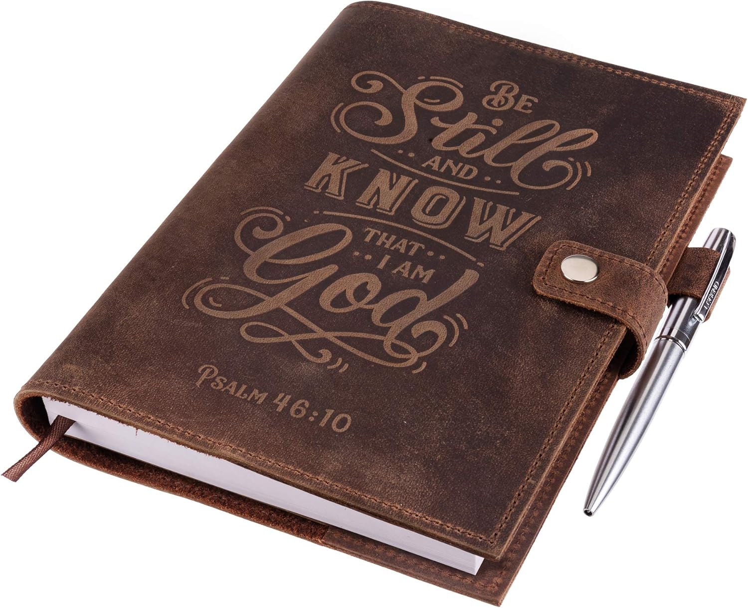 moonster Vintage Leather Journal Notebook for Journaling
