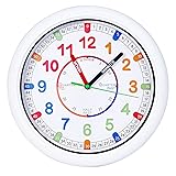 LEIKE Kids Wall Clock 10in -Clock for Classroom