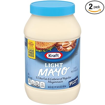 Amazon Com Kraft Mayo Light Mayonnaise 30 Fl Oz Pack Of 2 Grocery Gourmet Food