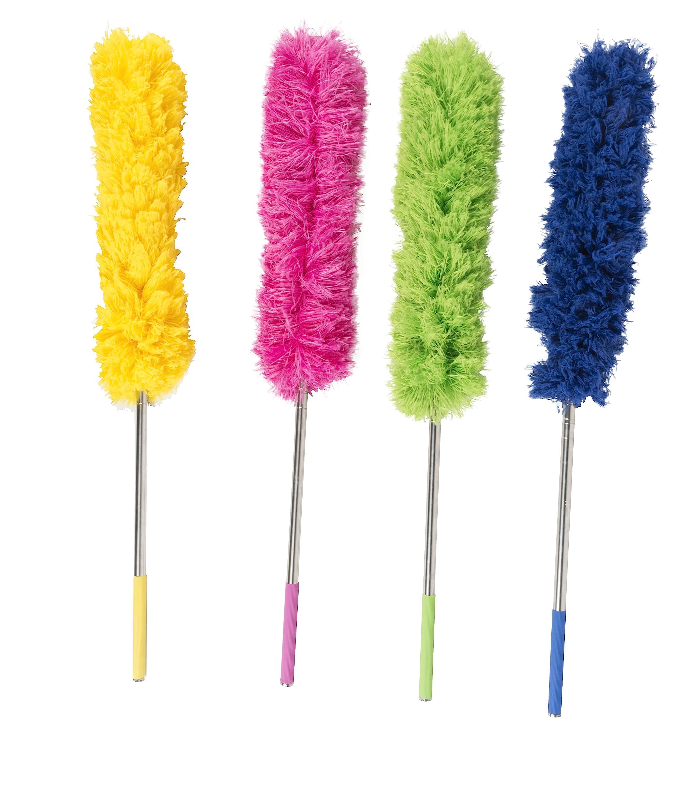 Lifetime Clean XXL Telescopic Duster with Telescopic Handle Extendable from 80-280 cm - Dustpan - Plastic