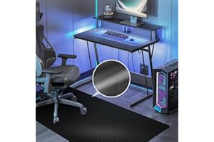 KEYDOL 30"x 48" Chair Mat for Hard Floors, Durable Office Chair Mat for Tile &Laminate Floor, Easy to Clean Desk Floor Mats for Hard Floors, 3D Carbon Fiber Pattern Floor Protector,Waterproof Office Mat