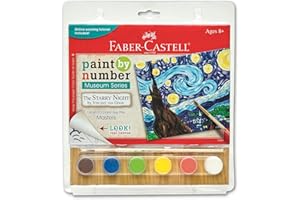 Faber-Castell Paint by Number Museum Series - Vincent Van Gogh, The Starry Night - Paint by Numbers for Adult Beginners & Young Artists (Packaging May Vary)