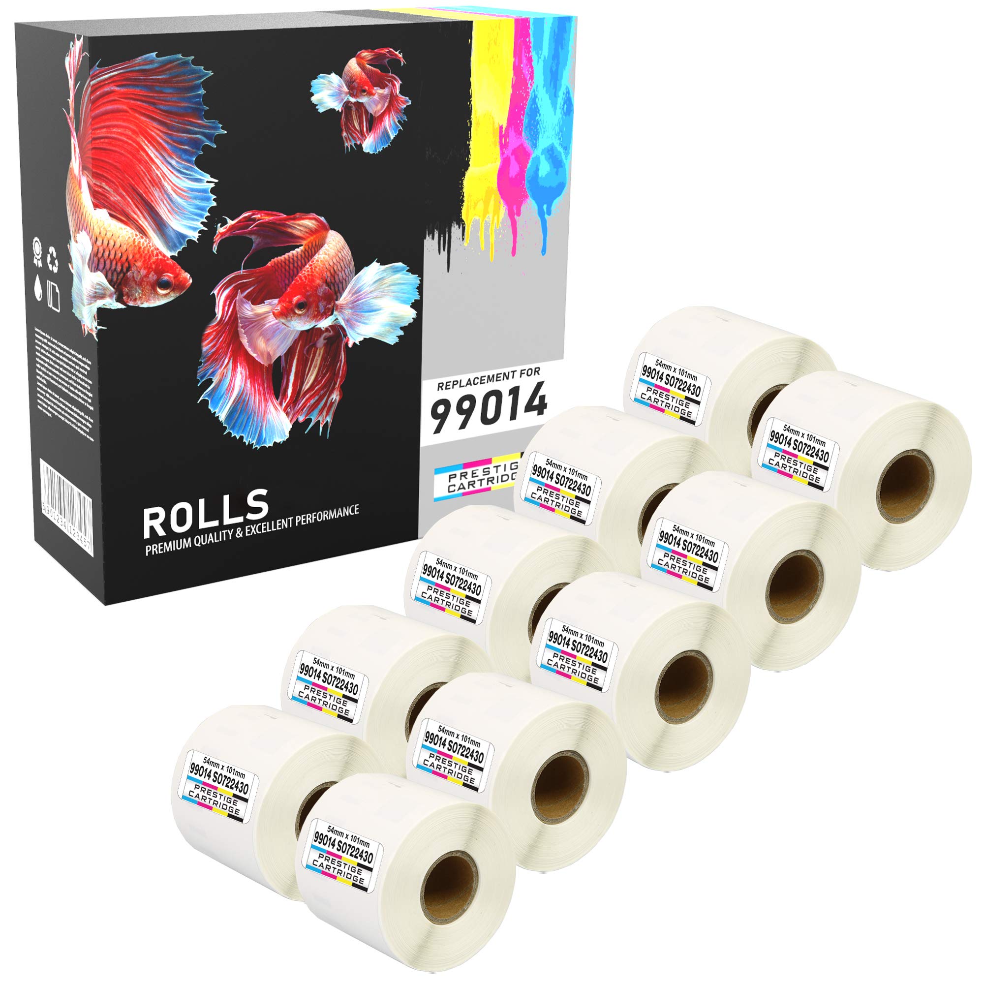 Prestige Cartridge 99014 54 mm x 101 mm Address Labels Roll for Dymo Labelwriter 320/400/450/4XL (Pack of 10)