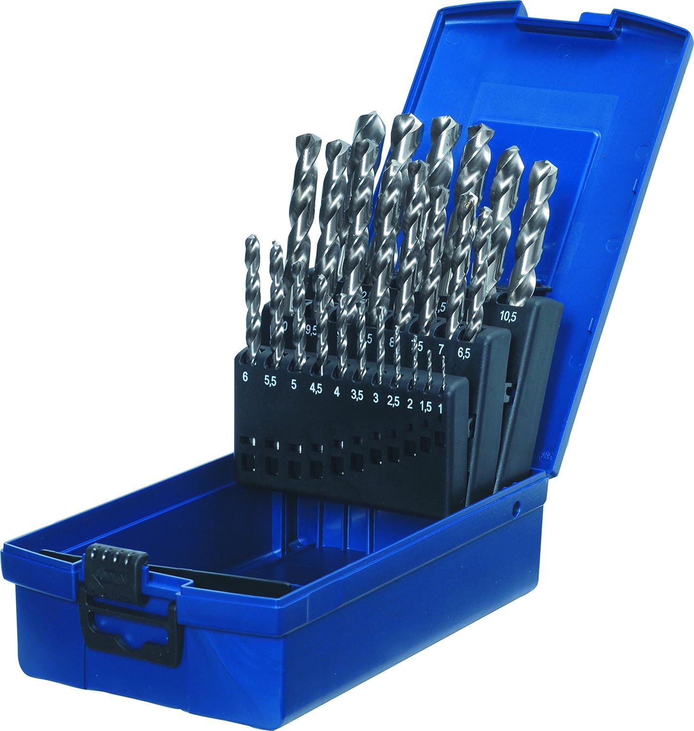 KWB HSS-G METAL DRILL BIT SET, 25-PIECE UNIVERSAL DRILL SET 1, 13 MM, HSS DRILL SET for METAL STEEL, IRON, AND MORE
