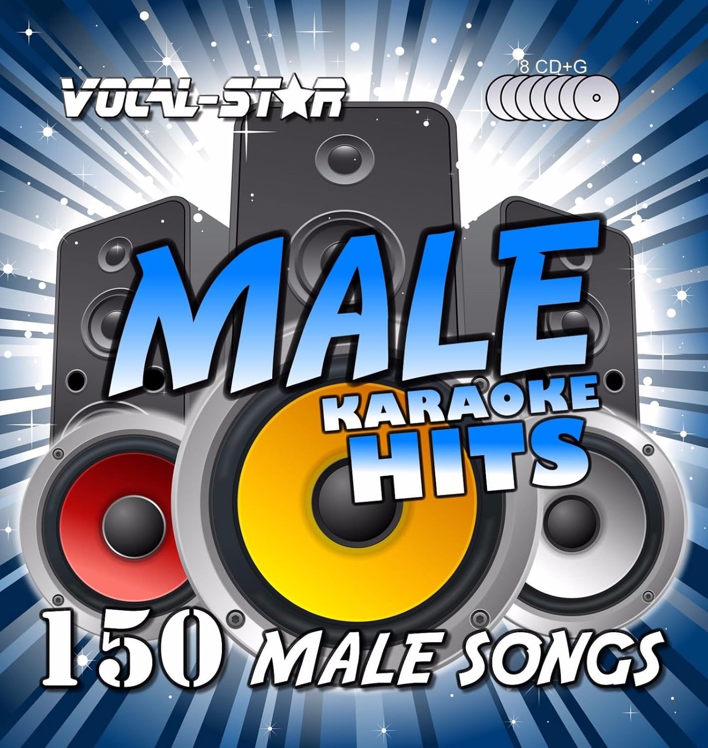 VocalStar Male Hits Karaoke Collection CDG CD+G Disc Pack 8 Discs