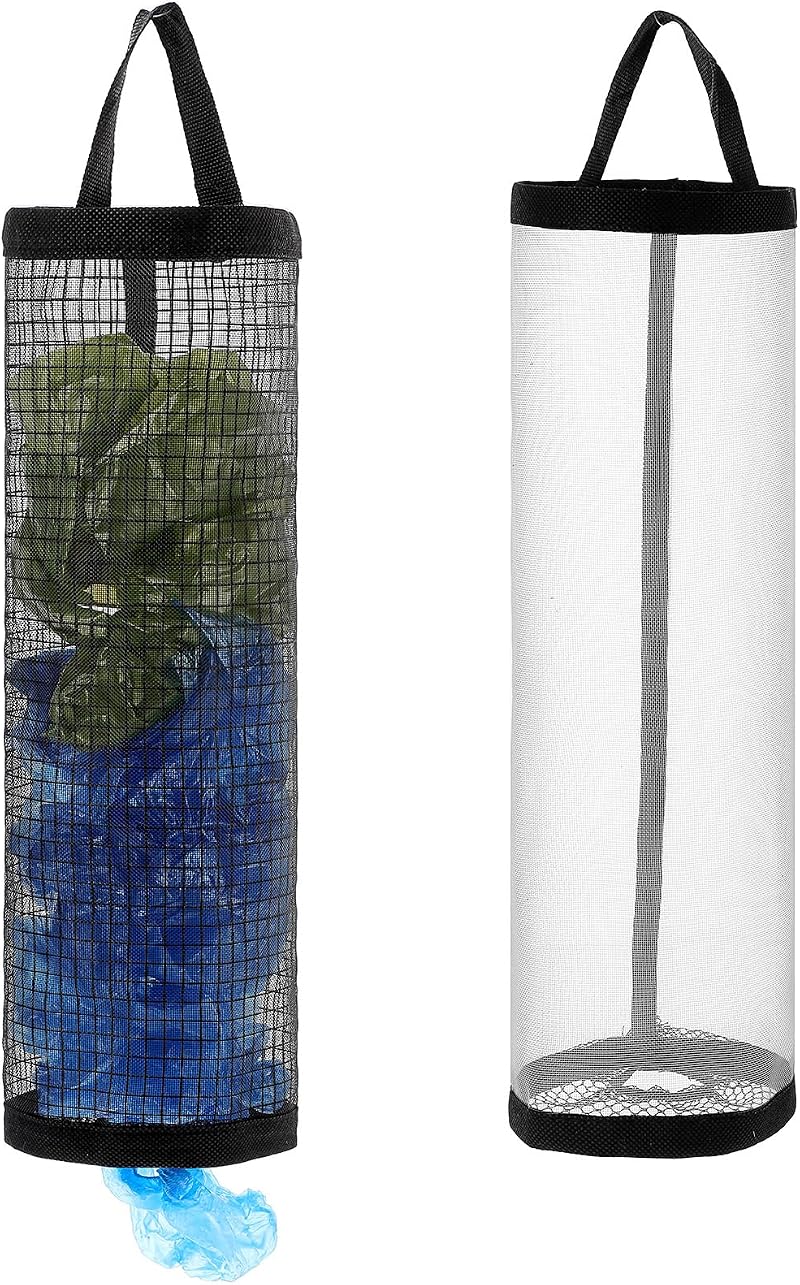 Aeaocvo 2pcs Plastic Bag Holder, Reusable Organizer for Home & Travel