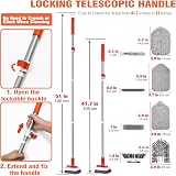 JEHONN 4-in-1 Bathroom Tile Tub Scrubber with 130 CM Extendable Handle view 3
