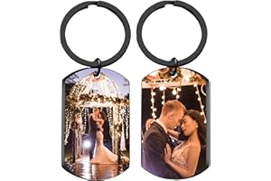 Personalized Engraving Photo Text+Icons Keychain Drive Safe Pet Memorial Anniversary Custom Keychain Gifts