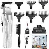 KEMEI Hair Trimmer for Men, Coldless Hair Clippers for Men Professional 9000 RPM Mens Hair Trimmer with LED Display Zero Gap Trimmers for Barbers Ceramic and DLC Blades KM-3023-702