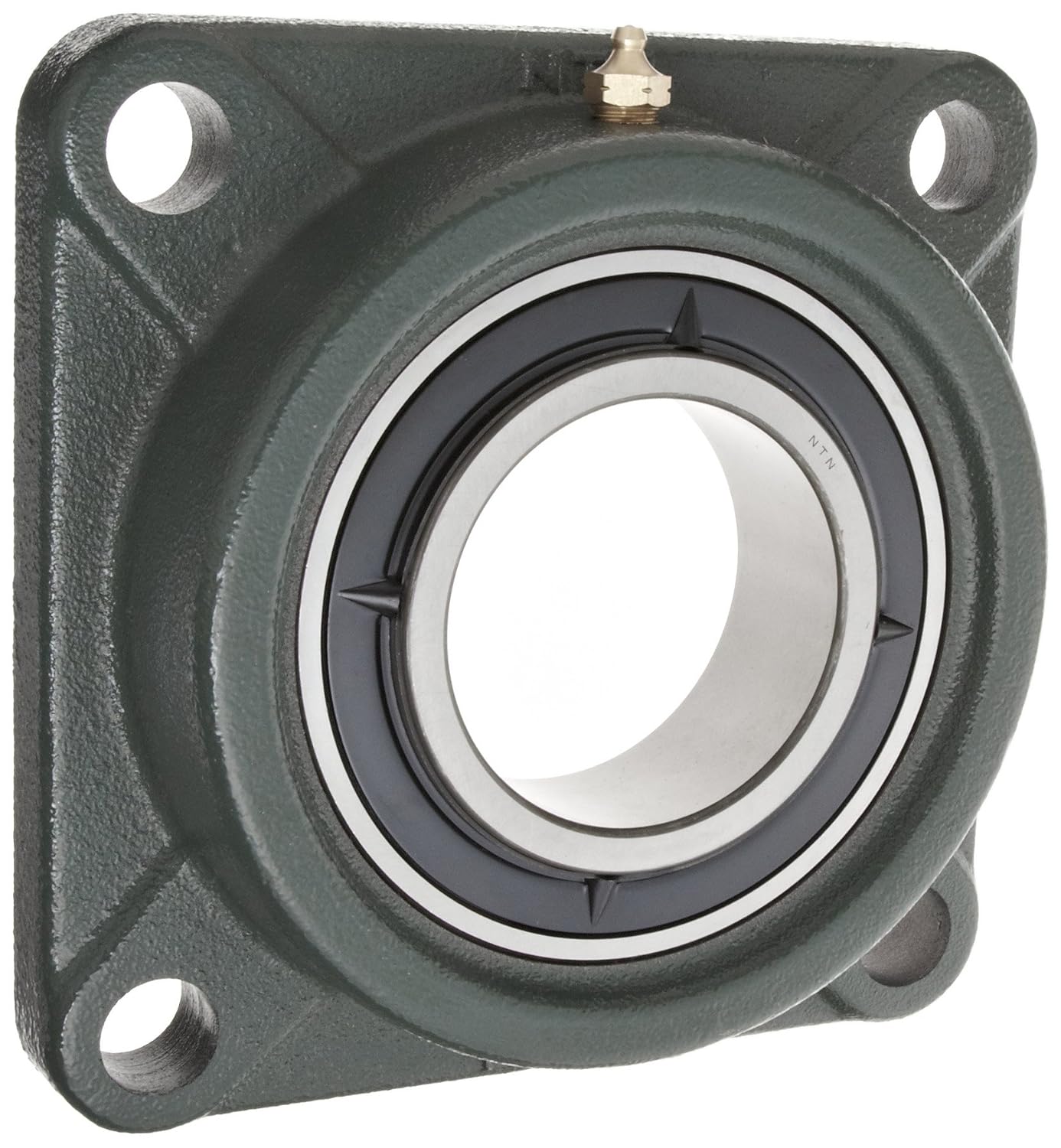 NTN UKF209D1 Light Duty Flange Bearing, 4 Bolts, Adapter