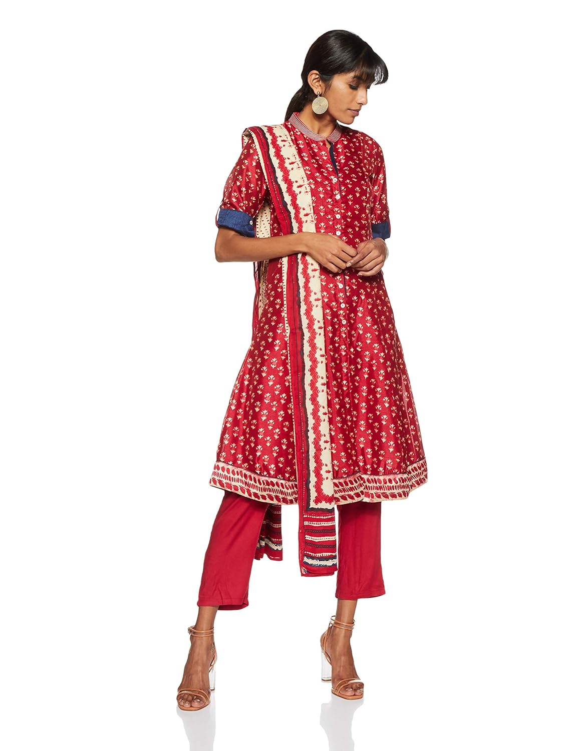 biba women's angrakha salwar suit set