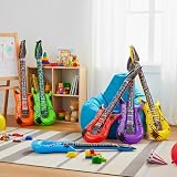 SHATCHI 4 Pcs 90cm Inflatable Guitar Toy Assorted Kids Adults Rockstar Fancy view 2