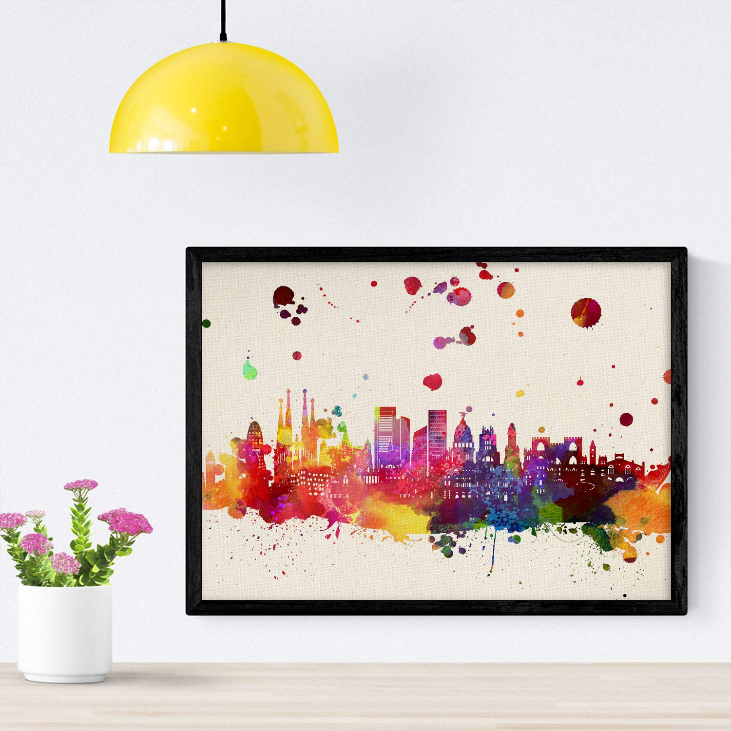 Nacnic Poster monuments in Spain. Sheets and illustrations of cities, communities, and maps of Spain. A4 size