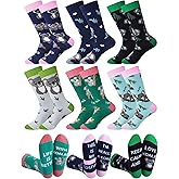 ShinyMatch 6 Pairs Koala Socks for Women Just a Girl Who Loves Koalas Gifts Novelty Funny Animal Cotton Crew Socks Valentine’s Birthday Retirement Gifts