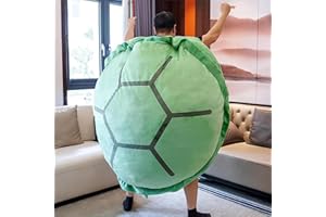 PTAEXCEL Wearable Turtle Shell Pillow, 51in/130cm Giant Wearable Tortoise Shell Plush Removable Oversized Turtle Stuffed Animal Dress Up Cushion Costume for Adults.