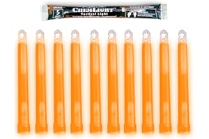 Cyalume ChemLight Military Grade Chemical Light Sticks, Orange, Ultra High Intensity, 6-Inch Long, 5 Minute Duration (Pack of