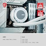 MSI MAG E360 WHITE CPU Liquid Cooler ARGB Dual-Chamber view 6