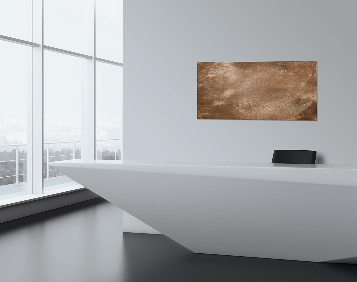 SIGEL GL267 Premium Glass magnetic Board, glossy surface, 91 x 46 cm, easy mounting, bronze - Artverum, used bronze, W91 x H46 cm - Image 5