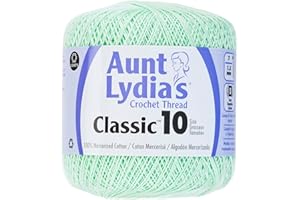 Aunt Lydia'S Classic Crochet Thread Size 10-Mint Green