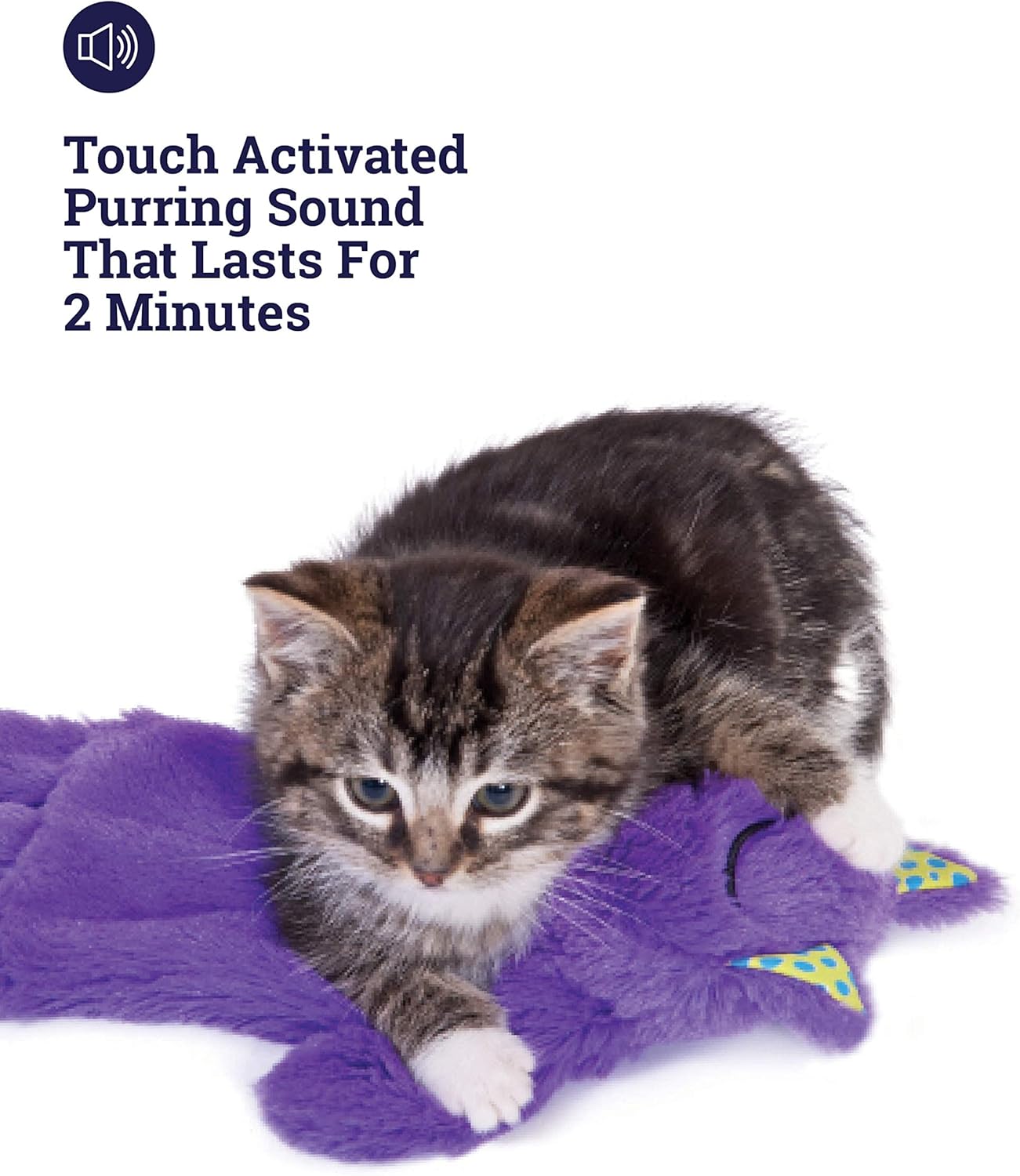 Petstages Purr Pillow Cat Toy For Nightime Play and Calm Comfort Featuring Soothing Noisemaker, Soft Plush Material : Pet Supplies