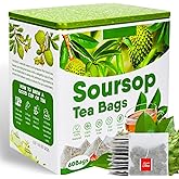 60 Pure Soursop Leaves Tea Bags, Real Natural Soursop Graviola Leaves Teabag, Handmade Made of Premium Guanabana Leaves, Plea