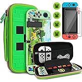 TIKOdirect Carrying Case Accessories for Switch(Original Model) 2017, Portable Travel Case with Soft Protective Cover, Screen Protectors and Thumb Grip caps, Green