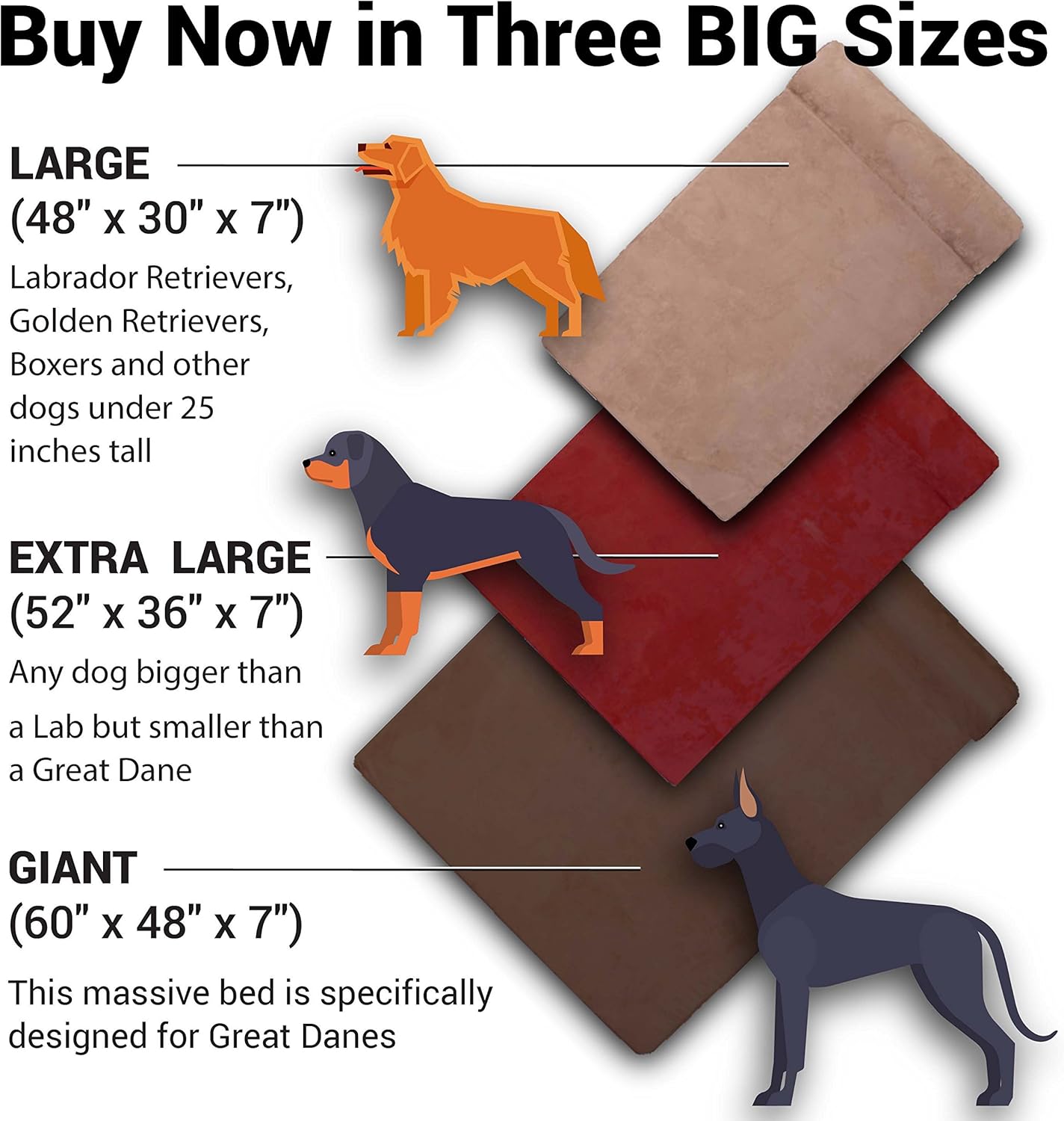 Big Barker 7" Orthopedic Dog Bed with Pillow-Top (Headrest Edition) | Dog Beds Made for Large, Extra Large & XXL Size Dog Breeds | Removable Durable Microfiber Cover | Made in USA : Pet Supplies