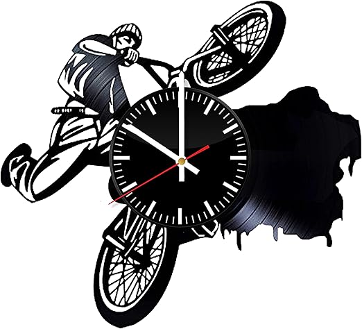 Amazon Com Bmx Vinyl Clock Bmx Bicycle Moto Cross X Vinyl