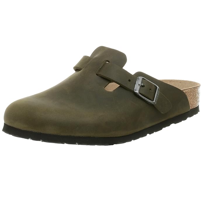 Amazon.com | Birkenstock Boston Leather Clog, Emerald, 37 N EU | Mules & Clogs