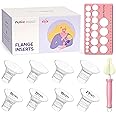 Nuliie 8PCS Flange Sizing Kit 15/17/19/21mm for 24mm Flange/Shield of Most Pumps, Silicone Flange Insert for Momcozy/Spectra/Bellababy Breast Pump, Breastfeeding Essential Pumping Kit for Moms