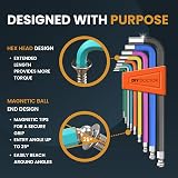 DIY Doctor 10-Piece Torx Key Set T9–T50 with Hole Tips, Color Coded view 3