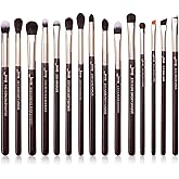 Jessup Professional Eye Makeup Brushes Set Natural-Synthetic 15pcs for Eyeshadow Blending Concealer Eyeliner Eyebrow, Zinfandel T284