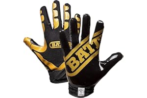 Battle Sports Ultra-Stick Wide Receiver Football Gloves - Adult & Youth Football Gloves