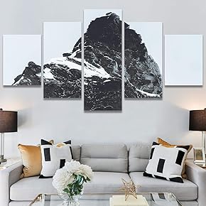 SIGNWIN 5 Panel Canvas Wall Art Dramatic Forest...