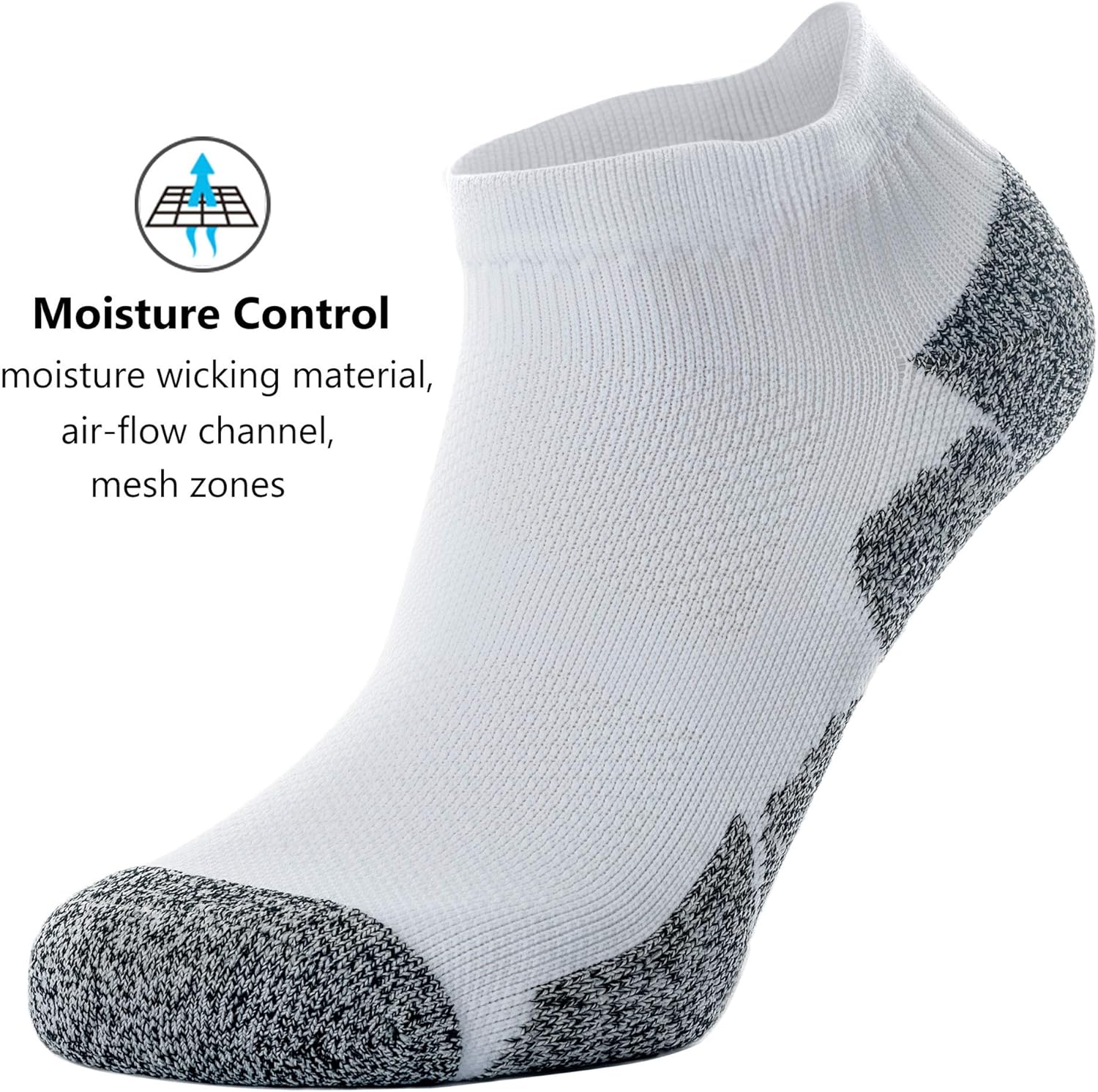 CWVLC Compression Athletic Socks (3/6 pairs) Cushioned 16-23 mmhg for Men Women: Clothing