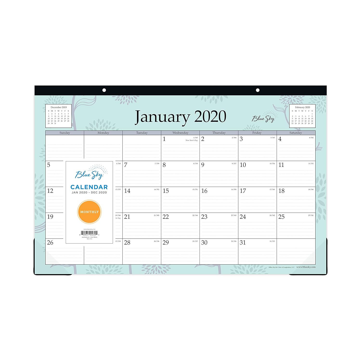Best blue sky small desk pad calendar