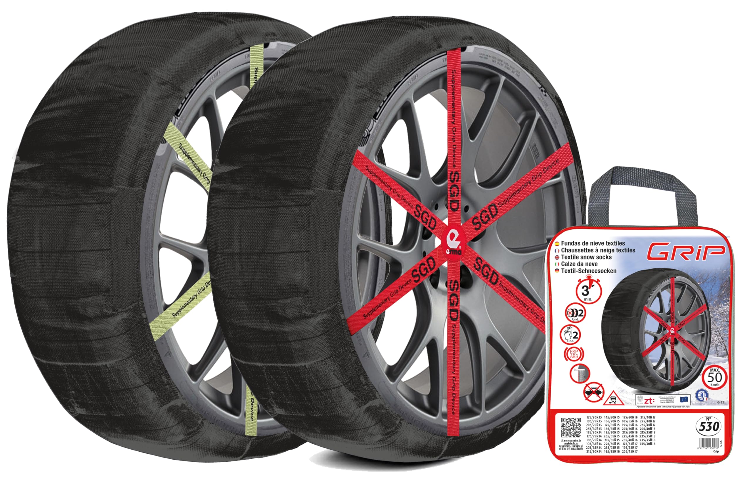 RD9 Grip Textile Snow Chains Size No. 530